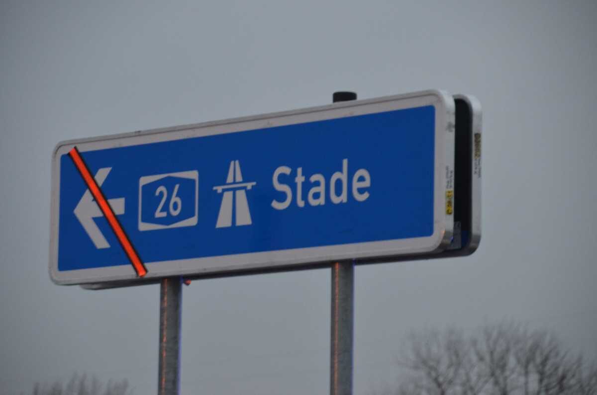 Fahrbahnerneuerung der Bundesautobahn A 26 zwischen Stade und Horneburg Fahrtrichtung Cuxhaven