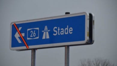 Fahrbahnerneuerung der Bundesautobahn A 26 zwischen Stade und Horneburg Fahrtrichtung Cuxhaven