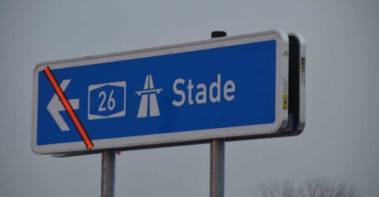Fahrbahnerneuerung der Bundesautobahn A 26 zwischen Stade und Horneburg Fahrtrichtung Cuxhaven