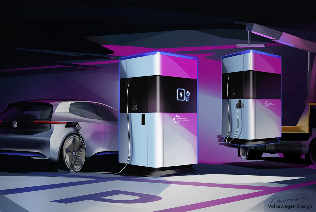 Volkswagen stellt "Powerbank" für E-Fahrzeuge vor