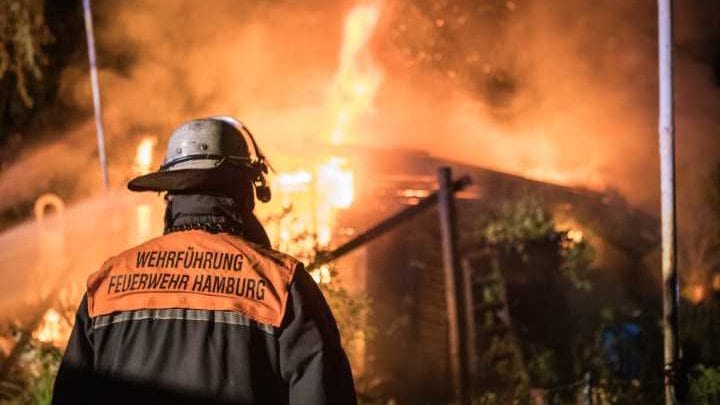Feuer im Kleingartenverein