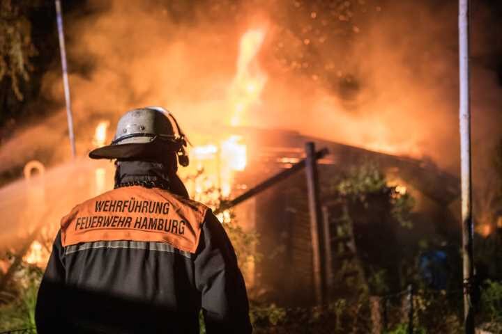 Feuer im Kleingartenverein