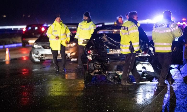 Glätteunfall auf der A7 sorgt für Vollsperrung
