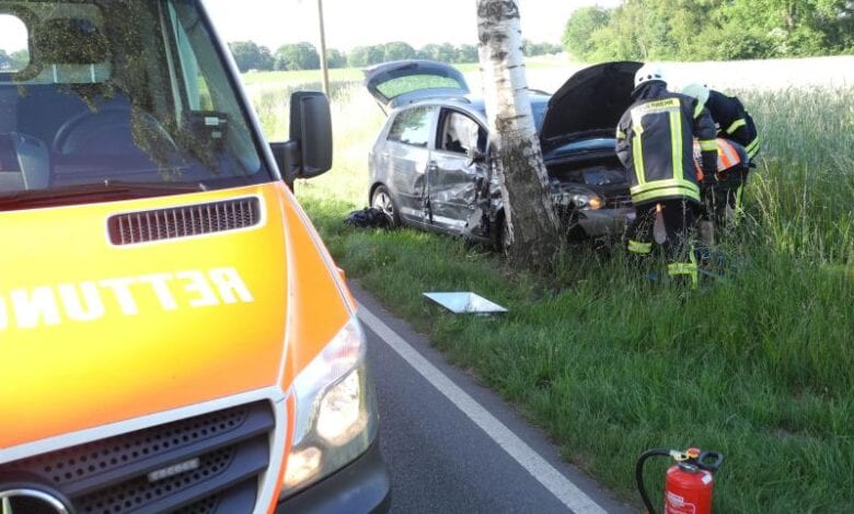 Zwei Verletzte nach Verkehrsunfall auf der Landesstraße 124 in Helmste