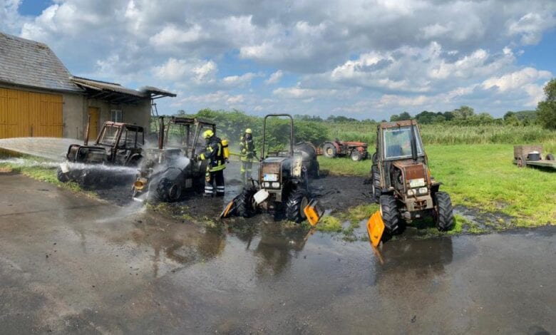 Brand auf einem landwirtschaftlichen Betrieb in Drochtersen