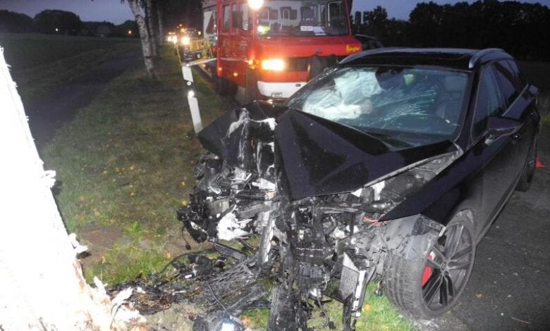 Autofahrer bei Unfall in Schwinge schwer verletzt