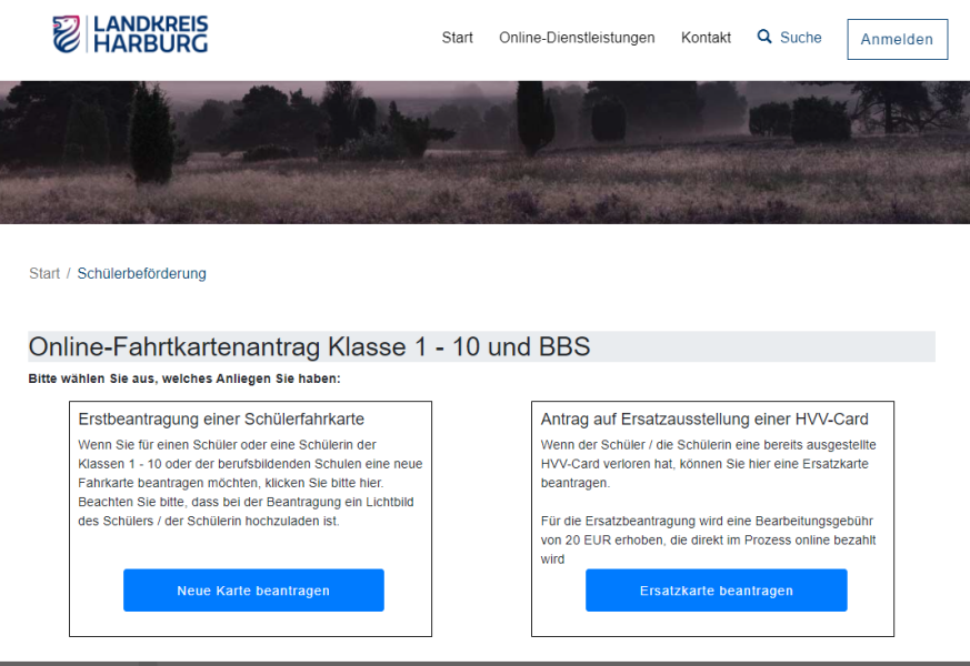 HVV-Schülerfahrkarten können im Landkreis jetzt online beantragt werden