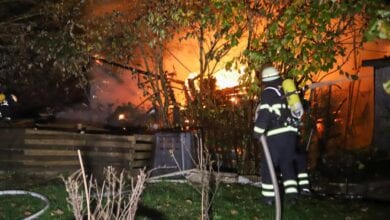 Feuer im Kleingartenverein vernichtet Gartenlaube