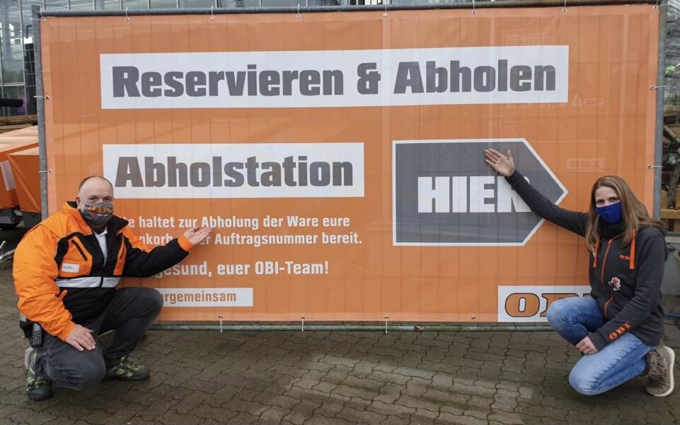 Auch im Lockdown weiter für Sie da: OBI bietet Abholservice innerhalb 2 Stunden an