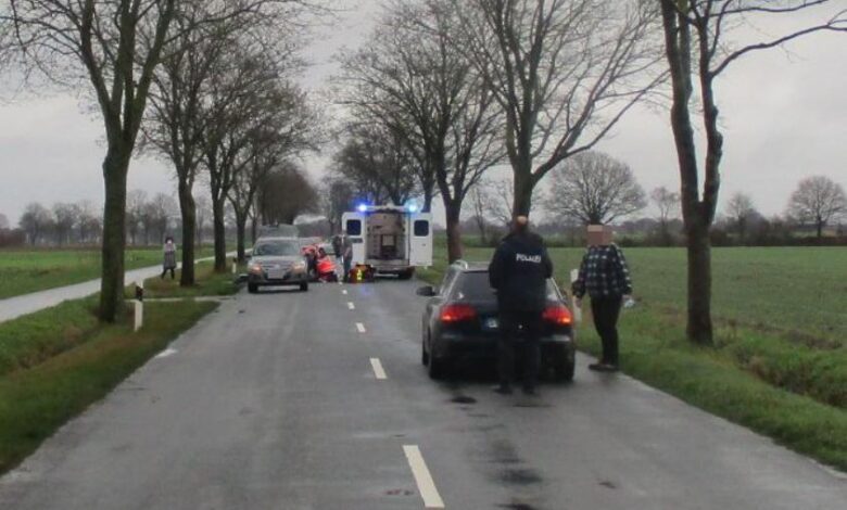 53-jähriger Motorradfahrer bei Unfall am Heiligabend-Vormittag schwer verletzt
