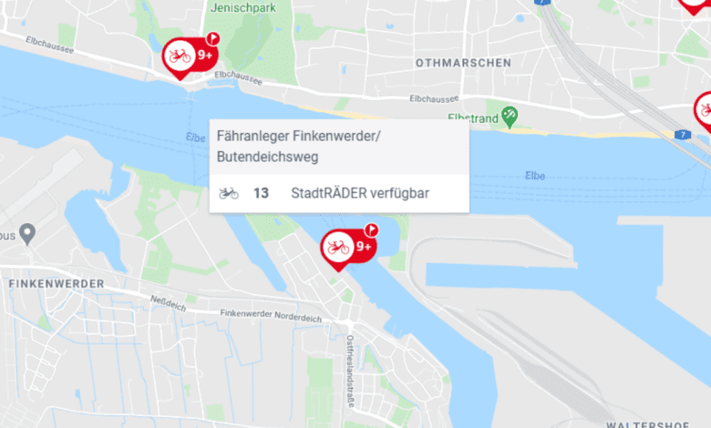 Stadtradstation am Fähranleger Finkenwerder geht an den Start