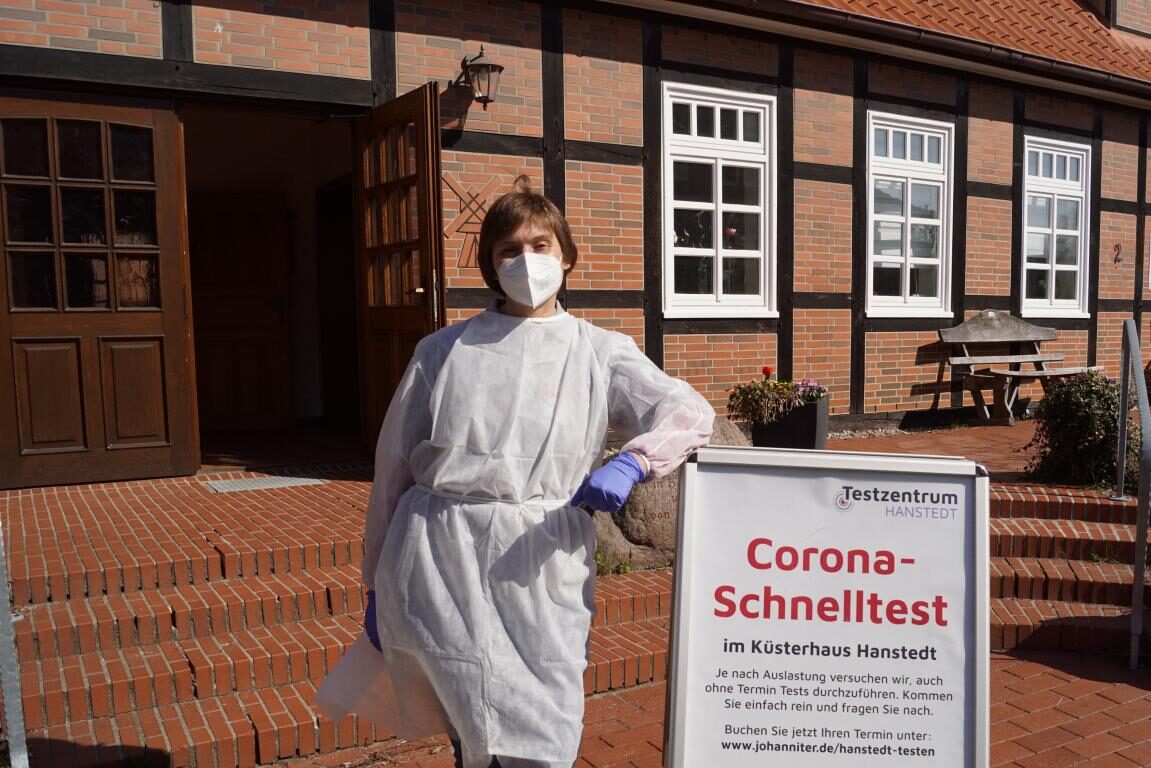 Corona-Schnelltest-Zentrum der Johanniter in Hanstedt eröffnet