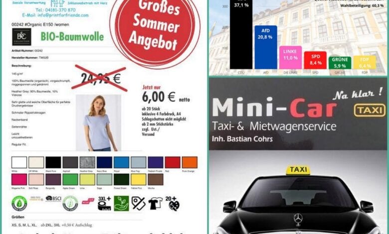 Überraschende Wahlergebnisse in Sachsen-Anhalt! "Nachhaltige" T-Shirts bei PRINT for FRIENDS! Mini Car verstärkt sein Team!