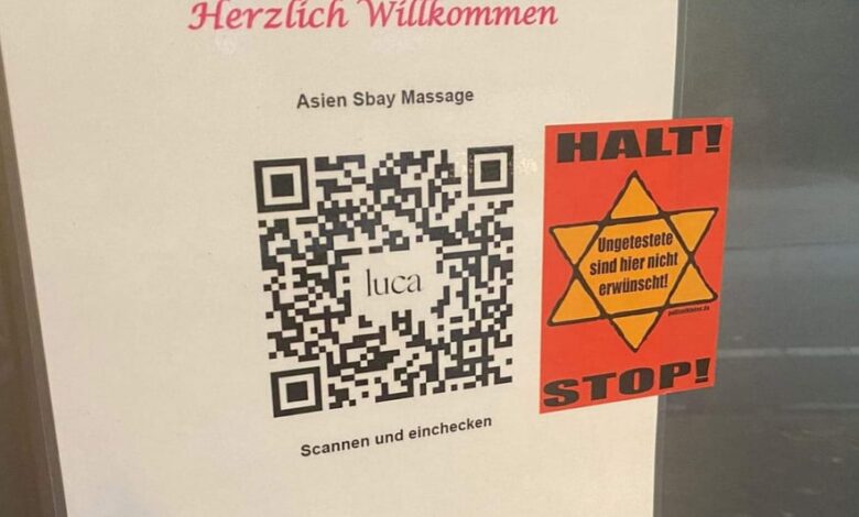 "Ungetestete nicht erwünscht" - Unbekannte markieren Geschäfte mit Nazi-Methoden