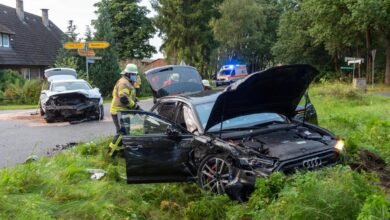 Drei Verletzte bei Kreuzungsunfall