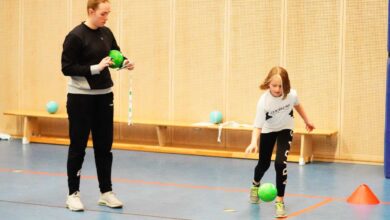 Spielen mit den Handball Bundesliga-Stars an der Schule Fischbek-Falkenberg