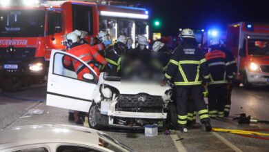 Schwerer Verkehrsunfall auf der Cuxhavener Straße in Hausbruch