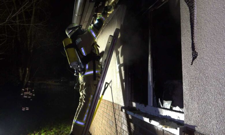 Zimmerbrand in öffentlicher Unterkunft in Stelle