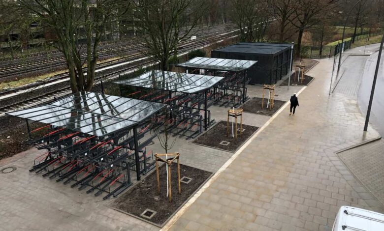 Neue Fahrradstellplätze im Hamburger Süden