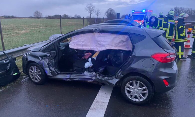 Hagelschauer sorgt für Unfälle auf der Autobahn 26 zwischen Stade und Dollern