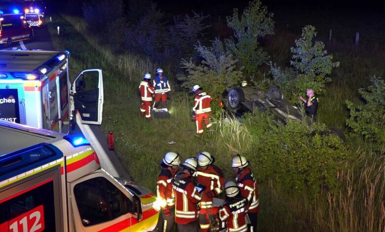 Zwei schwer Verletzte nach Überschlag auf Autobahn bei Hollenstedt