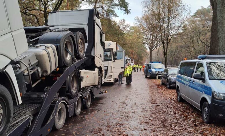Erschreckende Beanstandungsquote bei LKW-Kontrollen an der B75