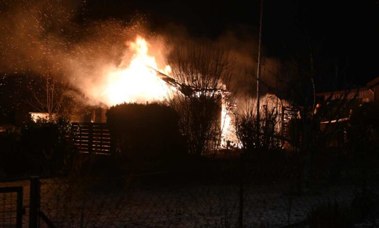 Gartenlaube in Eißendorf nach Feuer völlig zerstört