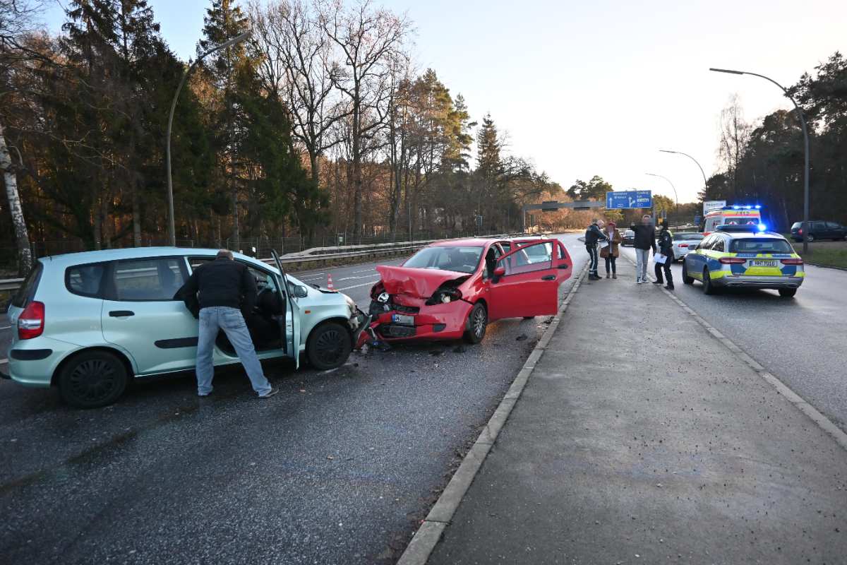 Die Unfallsteller an der Anschlussstelle HEimfeld.