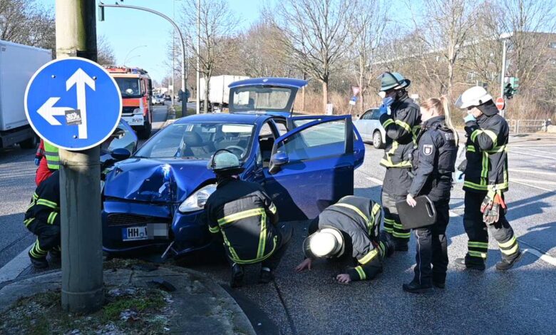 Ein Unfallfeld.