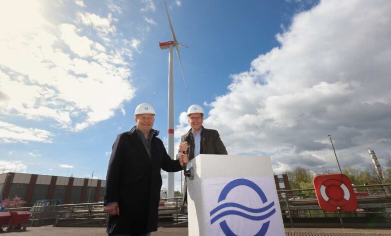 Hamburger Klärwerk mit neuer Windenergieanlage auf dem Weg zum autarken System