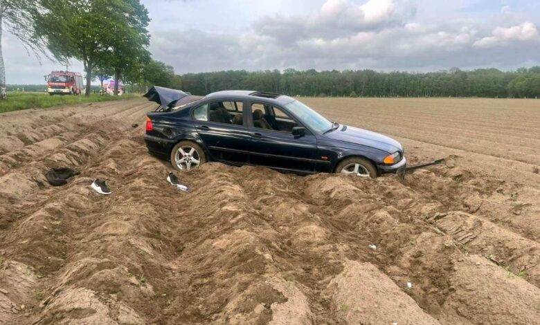 Schwerer Verkehrsunfall auf Landesstraße 124: Drei Verletzte nach riskantem Überholmanöver