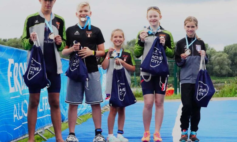 Fünf Medaillen beim Elbe-Triathlon – so die stolze Bilanz der HNT-Triathleten beim dritten Lauf zum KidsCup 6 Fünf Medaillen beim Elbe-Triathlon – so die stolze Bilanz der HNT-Triathleten beim dritten Lauf zum KidsCup
