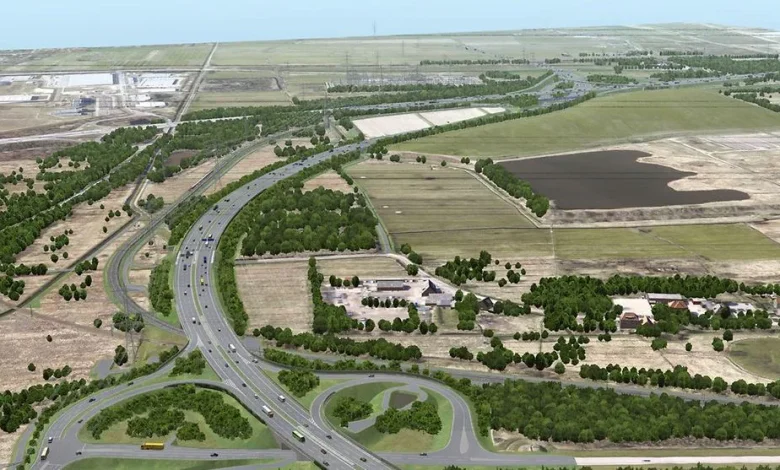 Autobahnkreuz Hafen: Verkehrsverlegung auf die Richtungsfahrbahn Hannover
