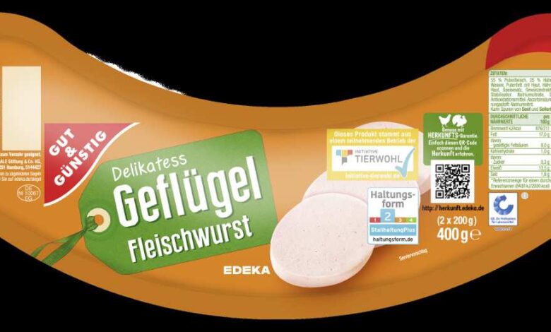 Behörden warnen vor Geflügel-Fleischwurst: Nachweis von Listerien