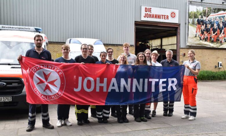 Ehrenamtliche Einsatzkräfte der Johanniter im Einsatz beim Deichbrand-Festival