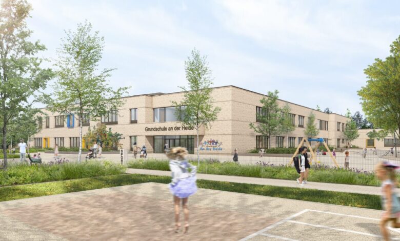 Neubau der Grundschule An der Heide und Kita HeideBären: Bauvertrag unterzeichnet