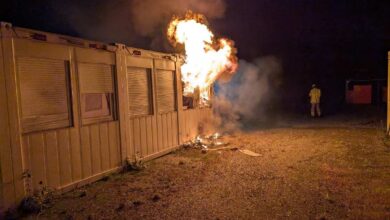 Brand Containerbrand Stade