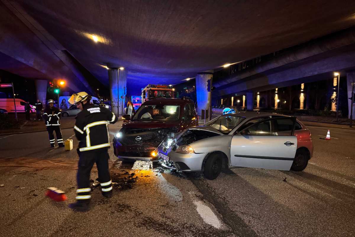 a car accident in a tunnel