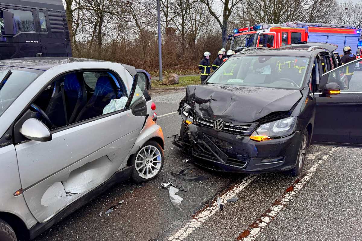 a car accident on the road