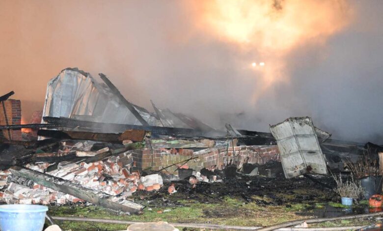 a fire that has been destroyed