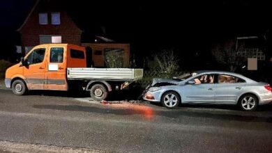 a car crashed into a truck