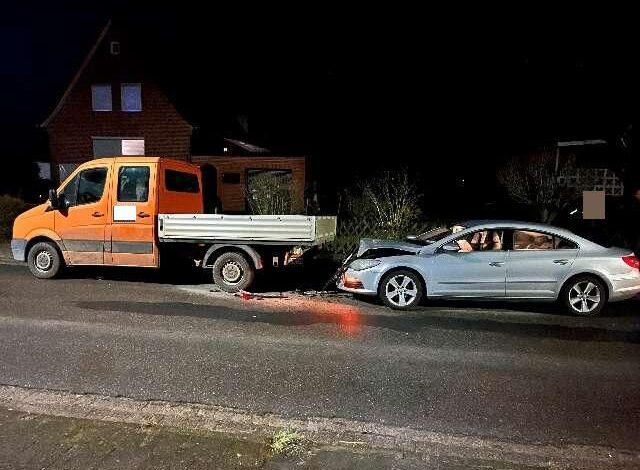 a car crashed into a truck