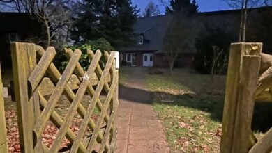 a fence and a house