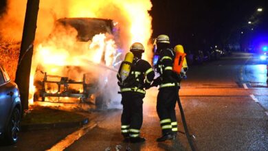 firefighters putting out a fire