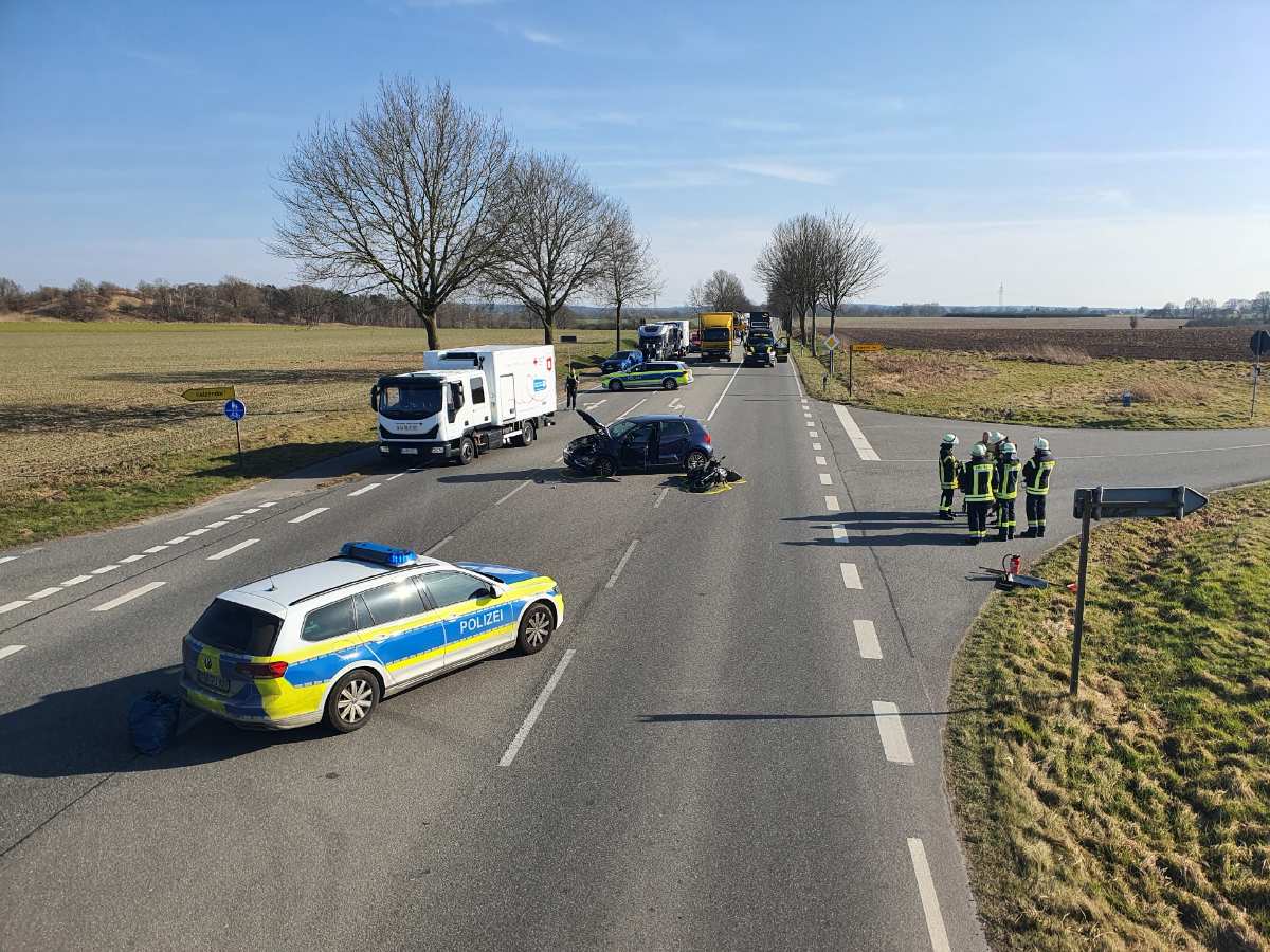 a car accident on the road