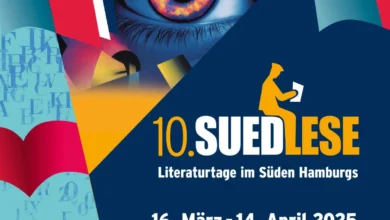 a poster with a eye and colorful text