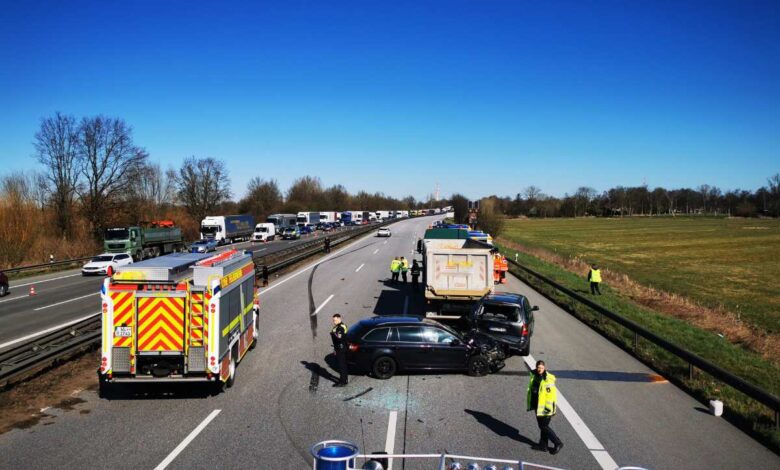 a car accident on the road