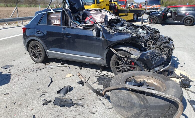 a car with a damaged tire