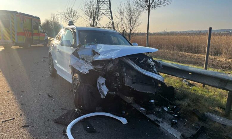a car that has been hit by a car accident