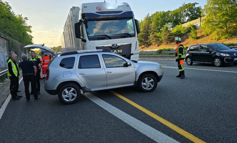 a truck on the road